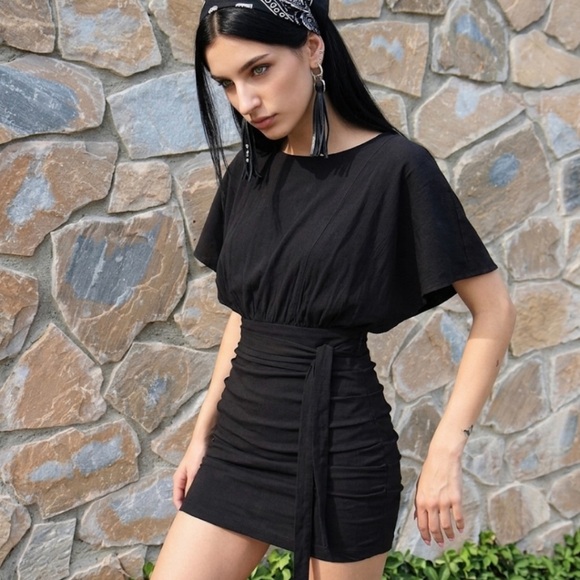 🖤🤎 Free People Rough Rider Mini Dress 🤎🖤 - Picture 2 of 6